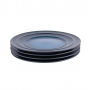 Тарелка десертная Krauff Lucerne Black&Blue 21,4см 24-320-007