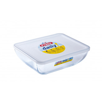 Форма Pyrex DAILY прямокутна з крышкою 25х20см (2,2л) 343P000/3646