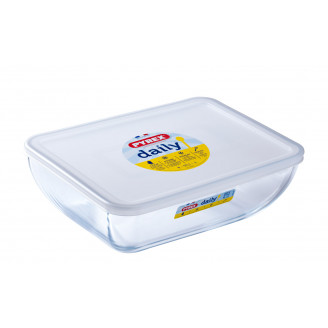 Форма з кришкою Pyrex DAILY прямокутна 28х22см (3,3л) 344P000/3643