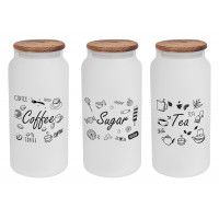 Банка с деревянной крышкой HEREVIN Ice Colour MIX 1,4л 232002-022
