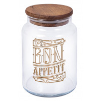 Банка с деревянной крышкой HEREVIN Bon Appetit 0,635л 232004-147