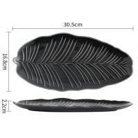 Блюдо овальное Limited Edition LEAF BLACK 30х16,8см B010751