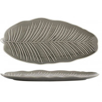 Блюдо овальное Limited Edition LEAF GREY 30,5х16,8см B010785