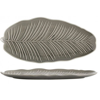 Блюдо овальное Limited Edition LEAF GREY 30,5х16,8см B010785