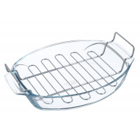 Форма овальная с решеткой PYREX 38х27х11 см 4 л 412U000/8043