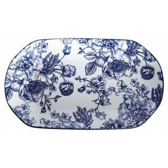 Блюдо овальное Limited Edition BLOSSOM BLUE 30см YF7001-7