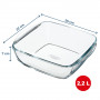 Форма квадратна PYREX AIRFRYER 25x22x7 см 2,2 л 212B100/7948