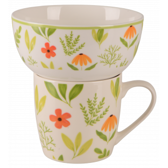 Столовый набор Limited Edition FLOWERS GREEN 2пр B497,B80-SU2742B