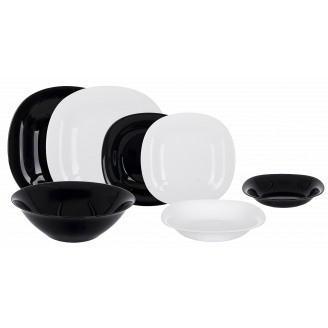 Сервиз столовый Luminarc CARINE WHITE&BLACK 19 пр. V8305