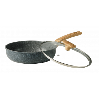Сковорода глубокая с крышкой BRAVO CHEF 24 см BC-1102-24 HL