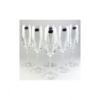 Набор бокалов для шампанского Bohemia Caroline 180мл-6шт b40338
