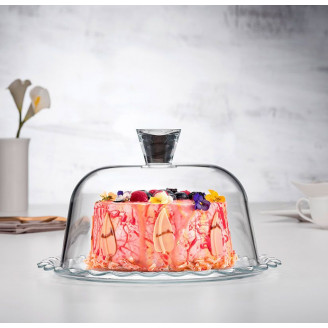 Блюдо с крышкой Pasabahce Patisserie d-26,4см, h-15,3см 96874