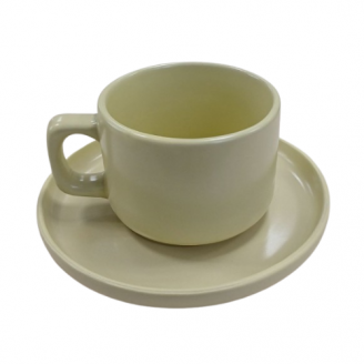 Чашка с блюдцем Milika SonataYellow 250 мл M0430-3144-CS-YL