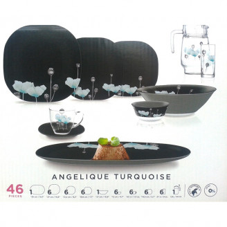 Сервиз столовый Luminarc Angelique Turguoise 46пр. P5648