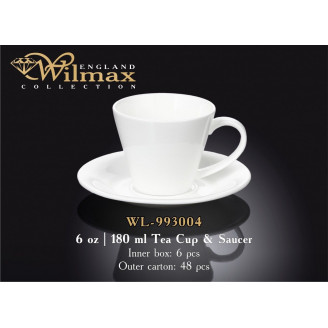 Чашка чайна з блюдцем Wilmax 180 мл WL-993004 / AB