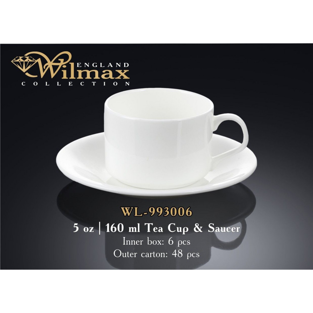 Чашка чайная&блюдце Wilmax 160 мл WL-993006 / AB