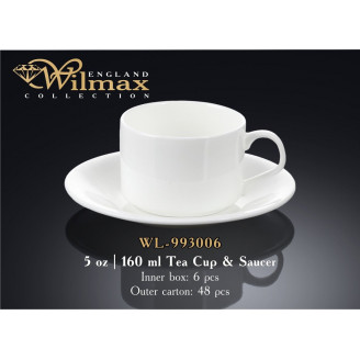 Чашка чайная&блюдце Wilmax 160 мл WL-993006 / AB