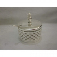 Сахарница с ложкой 9х9x9,7 см Lessner Silver Collection 99125