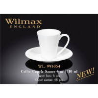 Кофейная чашка и блюдце Wilmax 110 мл WL-993054 / AB
