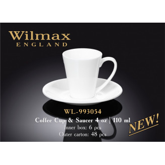 Кофейная чашка и блюдце Wilmax 110 мл WL-993054 / AB