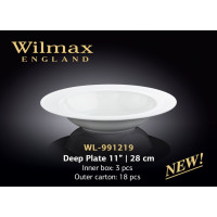 Тарелка глубокая круглая Wilmax 28 см WL-991219 / A