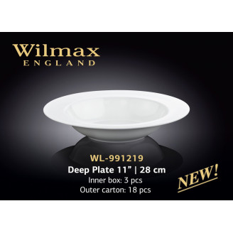 Тарелка глубокая круглая Wilmax 28 см WL-991219 / A