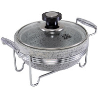 Круглый мармит STAHLBERG с контейнером из мрамора 20х8 см