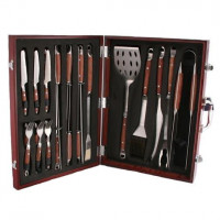 Набор аксессуаров для барбекю Gipfel 24 предмета в деревянном чемодане