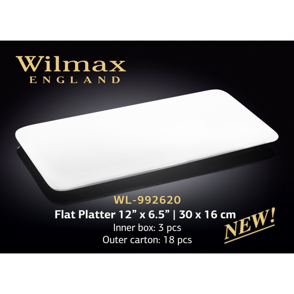 Блюдо плоское прямоугольное Wilmax 30х16 см WL-992620 / A