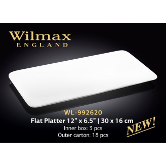 Блюдо плоское прямоугольное Wilmax 30х16 см WL-992620 / A