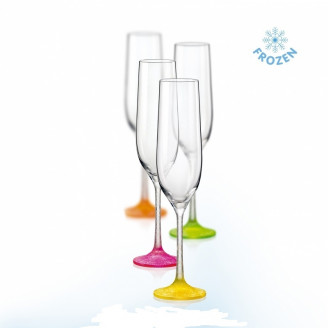 Набор бокалов для шампанского Bohemia Neon frozen 190мл-4шт
