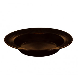 Тарелка суповая круглая коричневая Ipec Atena 23см FAA23M