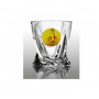 Стаканы для виски Bohemia Quadro Edem (золото) 340мл-6шт 13-12-340-6-063