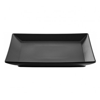 Тарелка десертная квадратная черная Ipec Tokyo 21х21 см