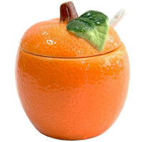 Банка для сыпучих с ложкой Milika Orange 300мл Color M07130-EDB126-D
