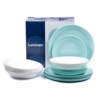 Сервиз столовый Luminarc DIWALI Light Turquoise&White 18пр P5912