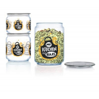 Набор банок для сыпучих Luminarc CLUB KITCHEN RULES 3пр P8457
