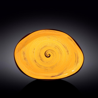 Блюдо камінь Wilmax SPIRAL YELLOW 33х24,5 см WL-669442 / A