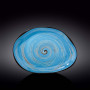 Блюдо камень Wilmax SPIRAL BLUE 33х24,5 см WL-669642 / A