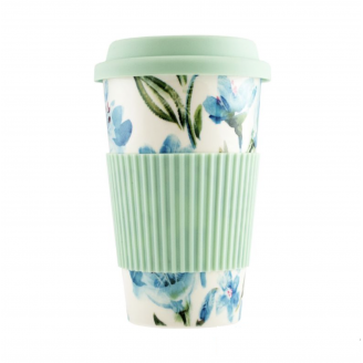 Чашка с силиконовой крышкой Keramia "Flower story" 440мл 21-279-063